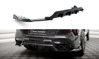 Maxton Design Central Rear Splitter W/Vertical Bars For F96 BMW X6 M Facelift